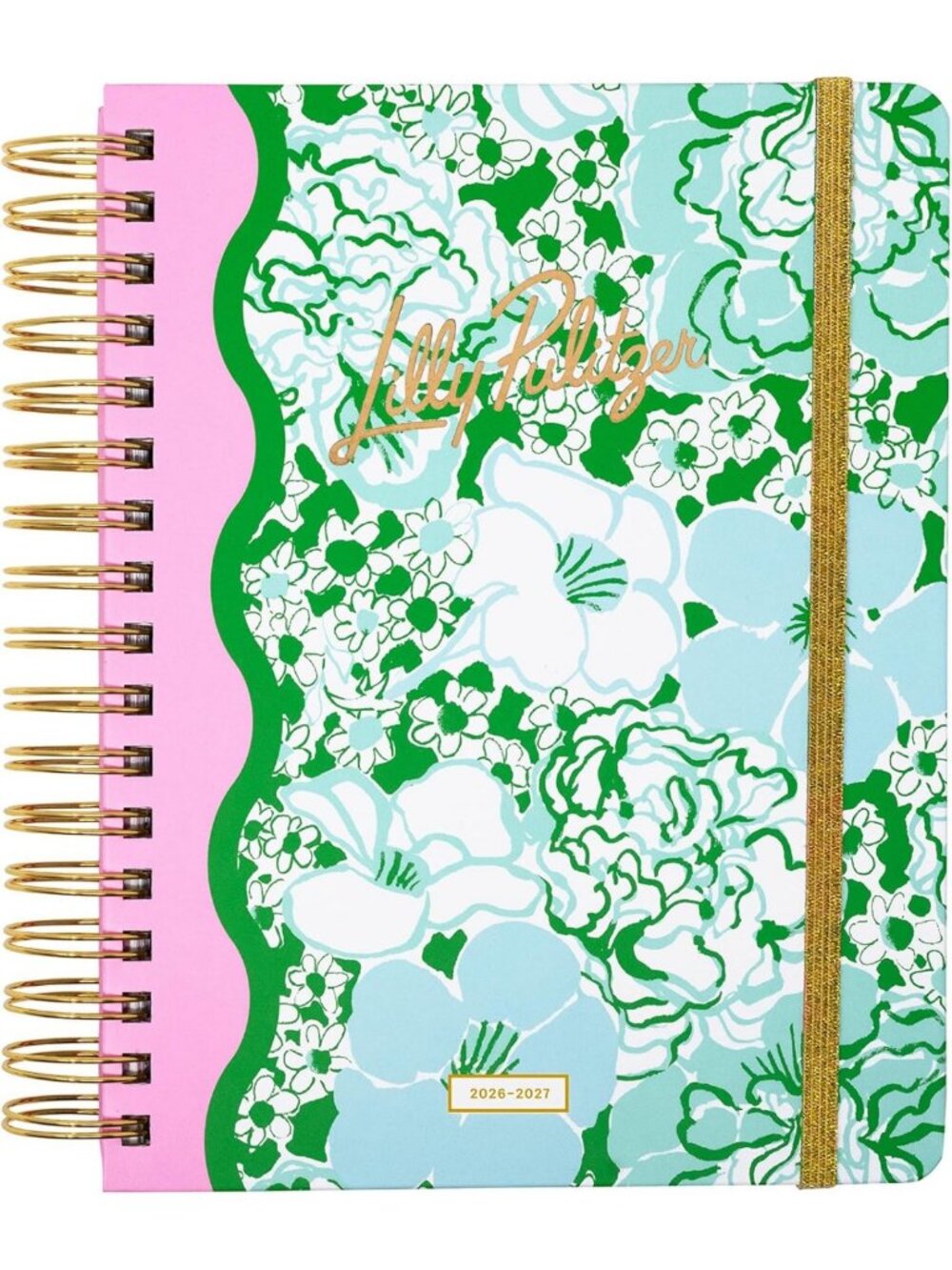 2026-2027 Large Planner, 17-Month Calendar, Mint Floral Design, Daily Organizer